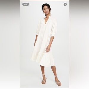 Amanda Uprichard Dress, White, XS, excellent used condition. Saffron Midi Dress